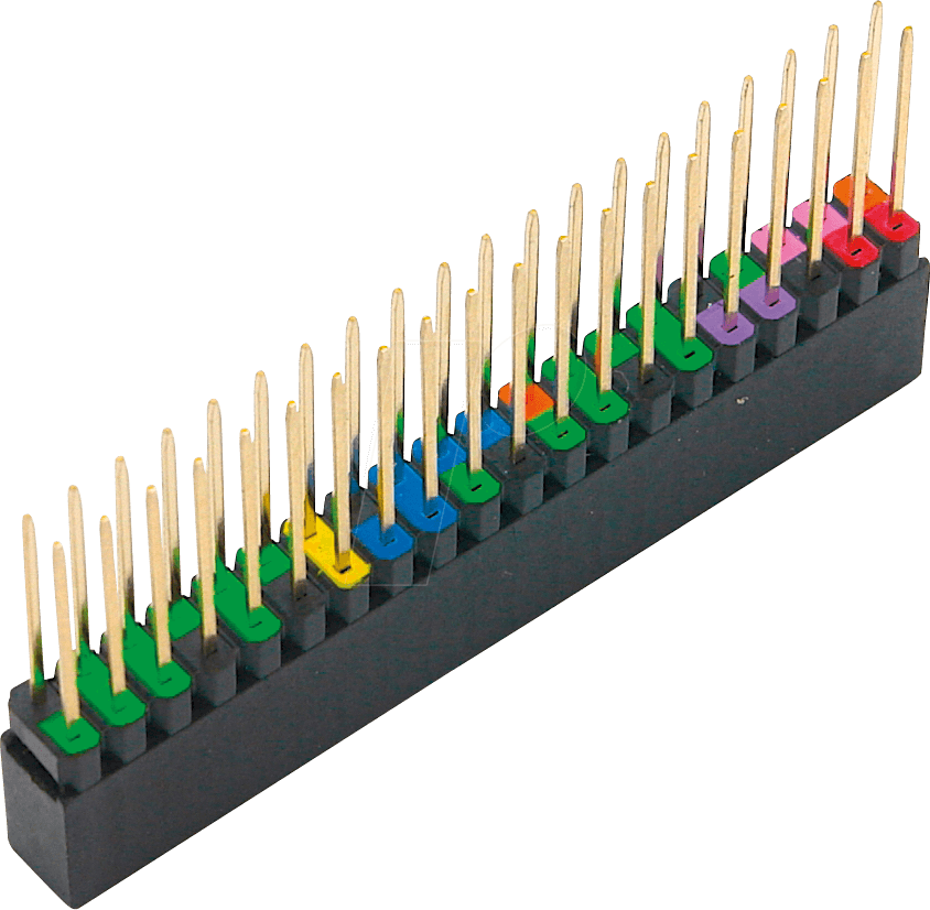 RPI HEADER CG2 - Raspberry Pi - GPIO Header, 40-polig, RM 2,54, farblich kodiert