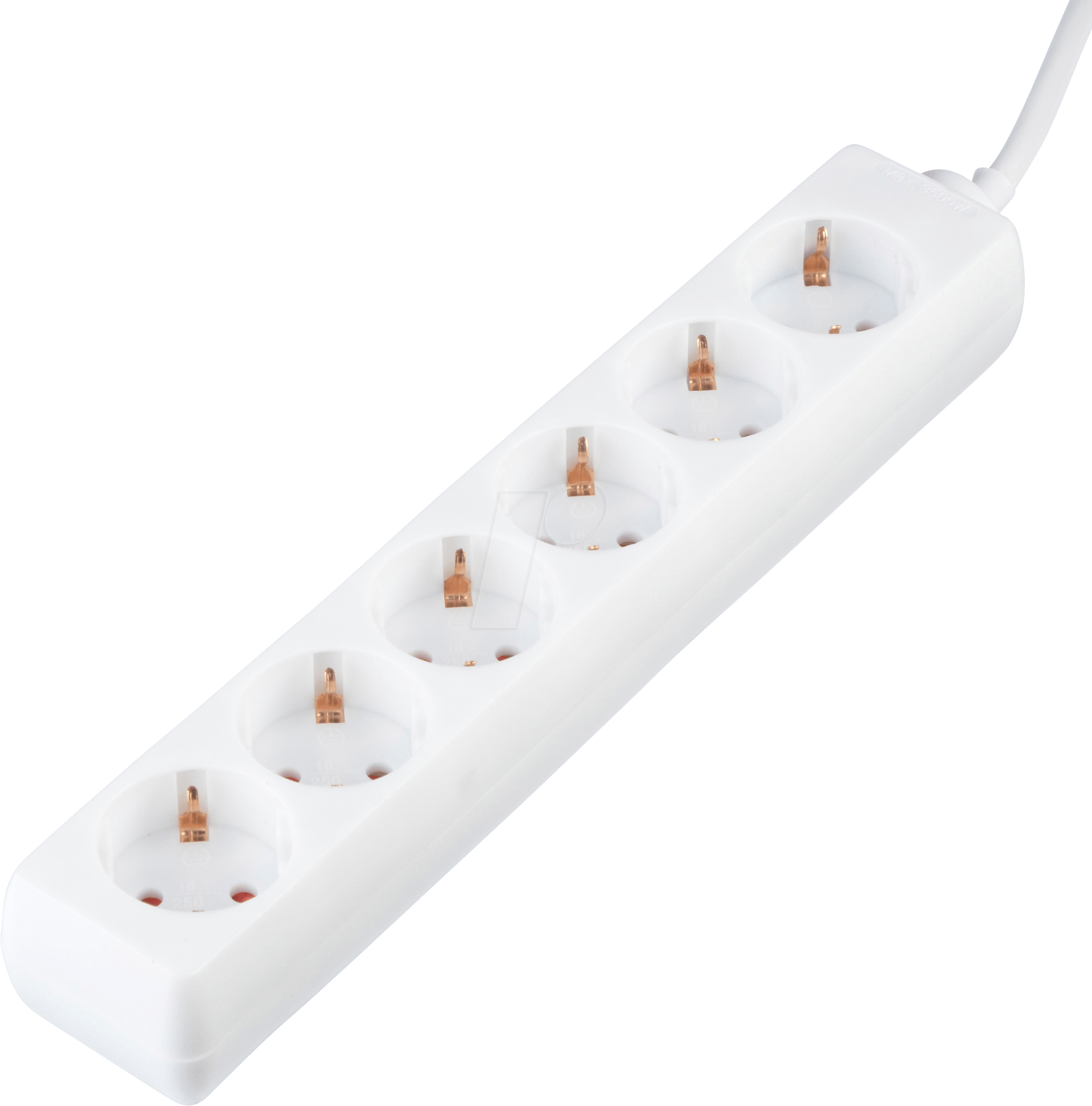 6-FACH DOSE WS 5 - Steckdosenleiste, 6-fach, 5 m, weiß