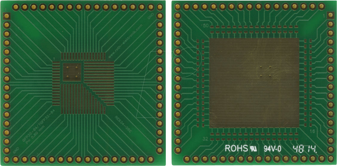 RE 934-06E - Multiadapter TQFP32 bis 64 P=0,80 mm RM 2,54 mm
