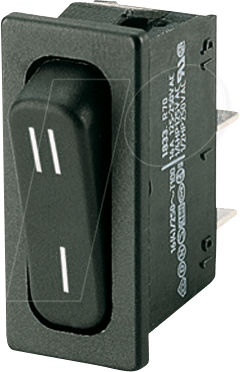 WIPPE 1833.3307 - Wippschalter, 1x UM, schwarz, I-II