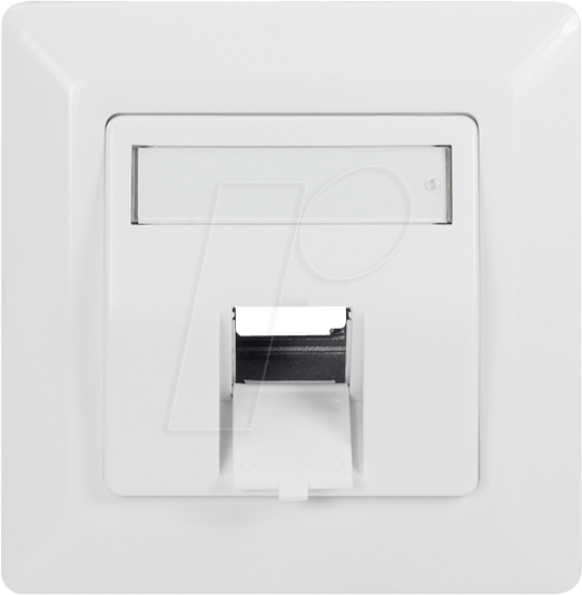 LOGILINK NK4026 - Unterputzdose für 1 Keystone Modul, 45° Auslass, signalweiß