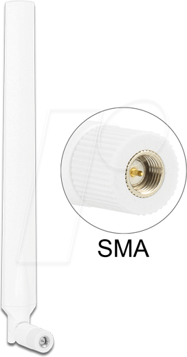 DELOCK 88977 - Antenne, 4G, ZigBee, SMA-Stecker, Kippgelenk, weiß