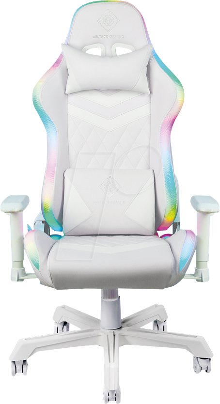 DTG GAM-080-W - Deltaco Gaming Stuhl GAM-080-W, RGB, weiß