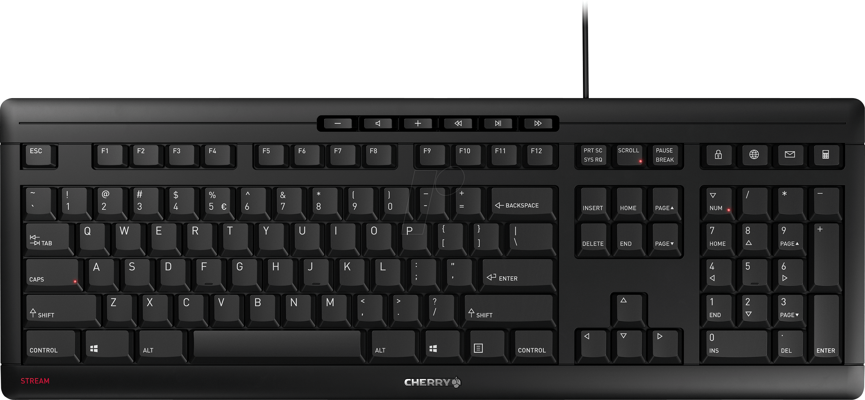 JK-8500EU-2 - Tastatur, USB, schwarz, US