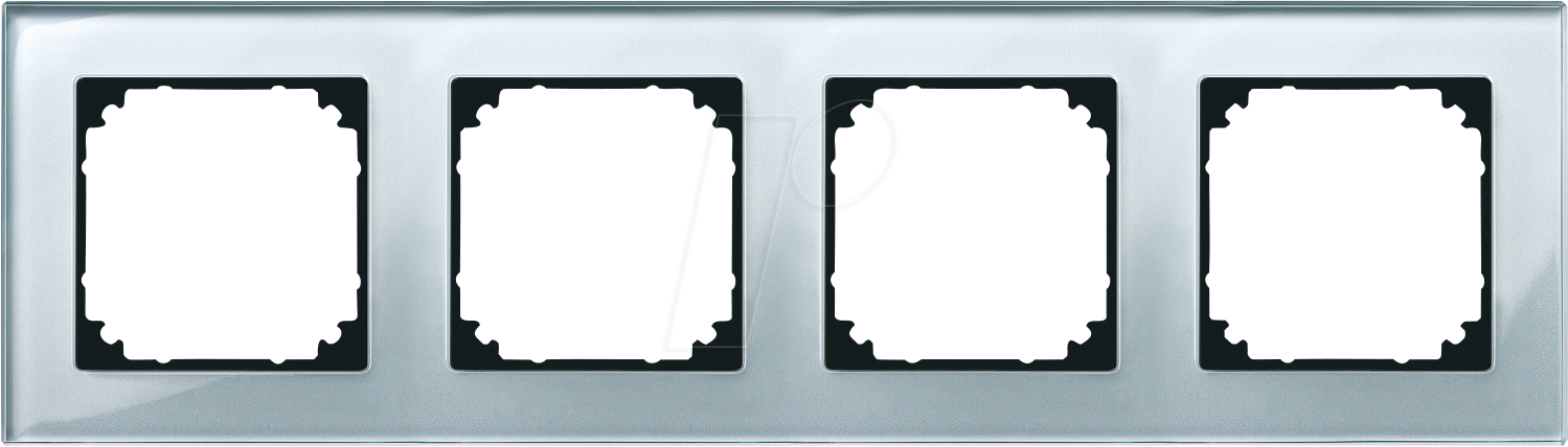 ME MP 489460 - M-PLAN, Rahmen, 4-fach, Echtglas, diamantsilber