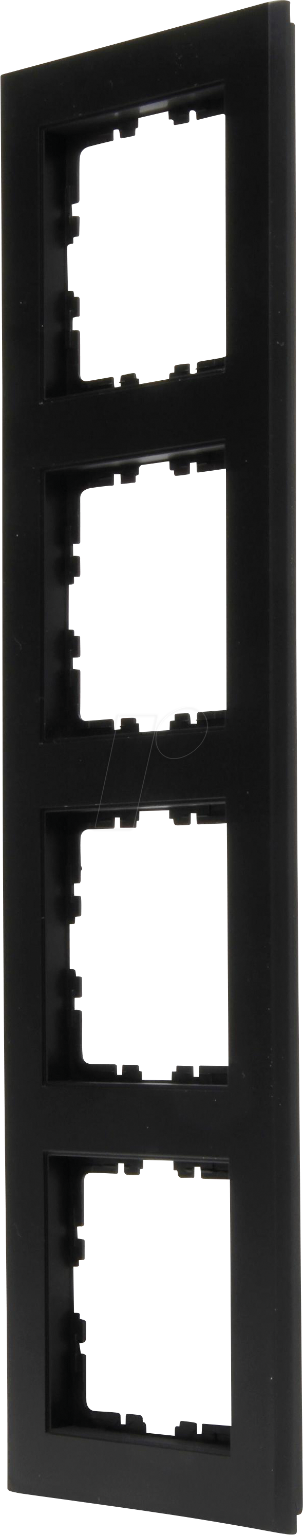 EL 07 402850003 - HK07 - Abdeckrahmen 4-fach, schwarz matt