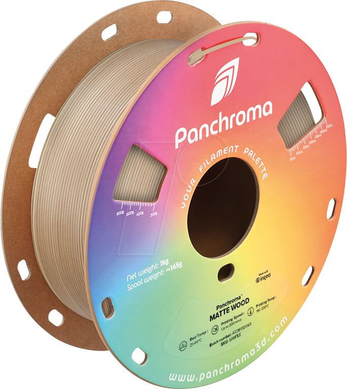 POLYMAKER CA4053 - Filament, Panchroma PLA, Gradient Matte Wood, 1,75 mm, 1 kg