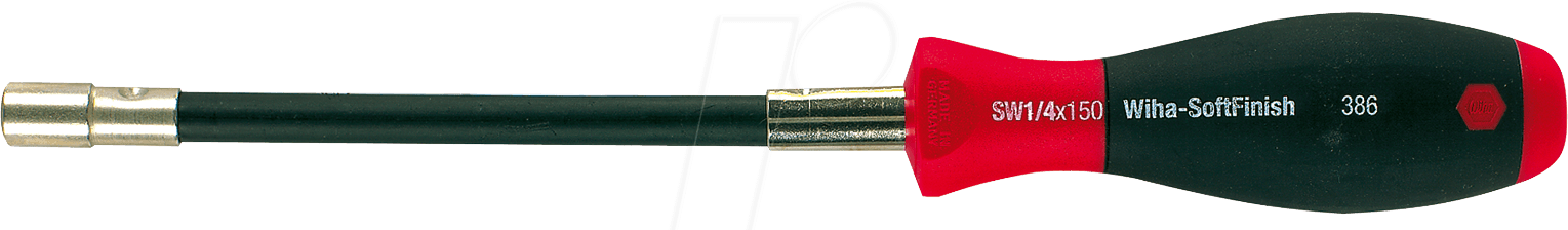 Thumbnail - WIHA 386 - Bithalter mit Handgriff, 6,3 mm SoftFinish®, flexibler Schaft