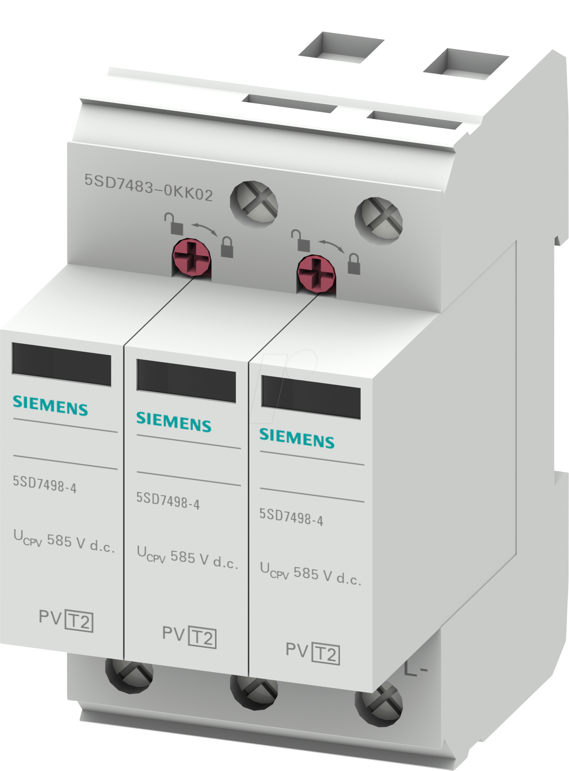 SIE 5SD74 1000 - Photovoltaik-Ableiter, 2+V Schaltung, 1000 V DC