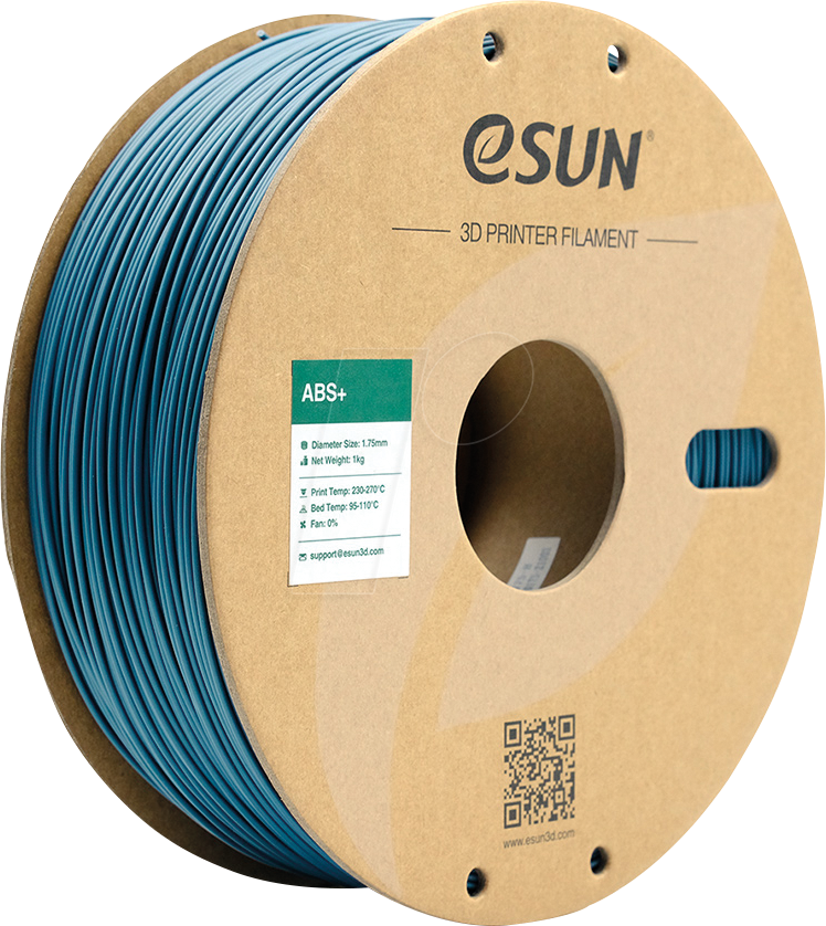 ESUN 72229129 - Filament, ABS+, 1,75 mm, grau, 1 kg