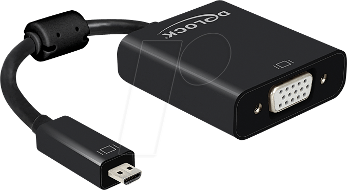 DELOCK 65558 - HDMI Adapter, HDMI Micro D Stecker auf VGA Buchse