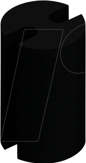 FIS MAH 306 - Abstandshalter für 3 mm LEDs, Ø 3,8 x 6,0 mm, PVC, schwarz