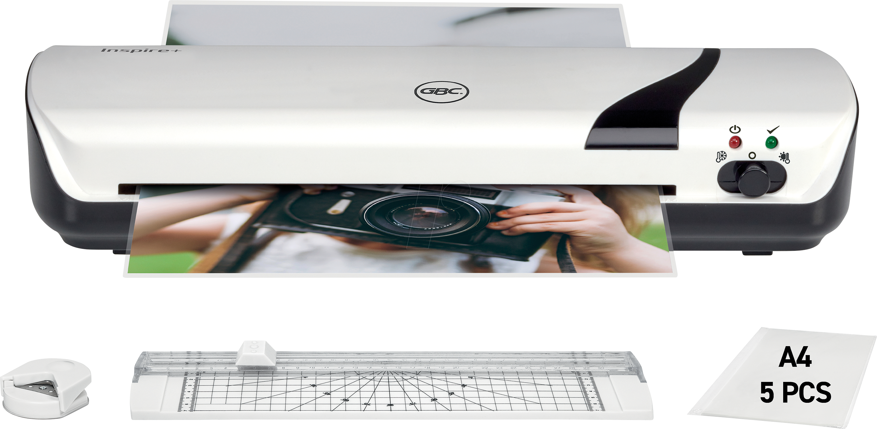 GBC 4410034 - Laminiergeräte-Set, GBC Inspire+, DIN A4, weiß