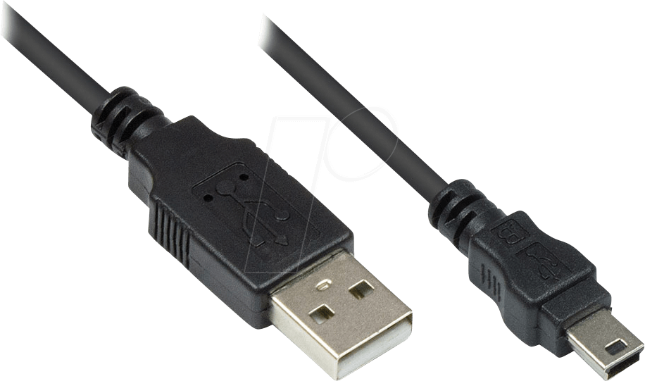 Thumbnail - GC 3310-AM01 - USB 2.0 Kabel, A Stecker auf Mini B Stecker, 0,15 m