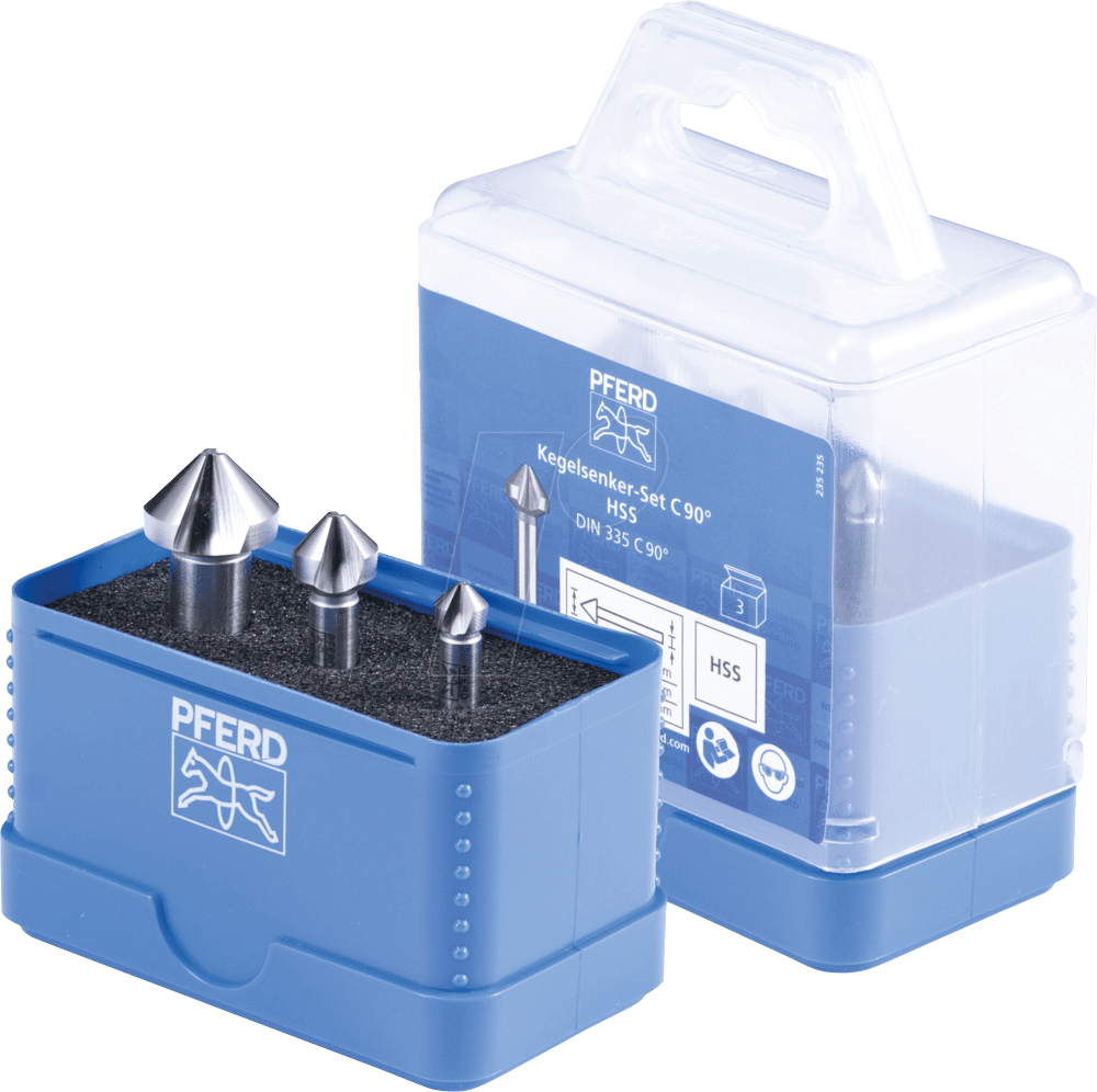 Thumbnail - PFERD 25202152 - HSS-Kegelsenker-Set 3-tlg. DIN 335 C 90°