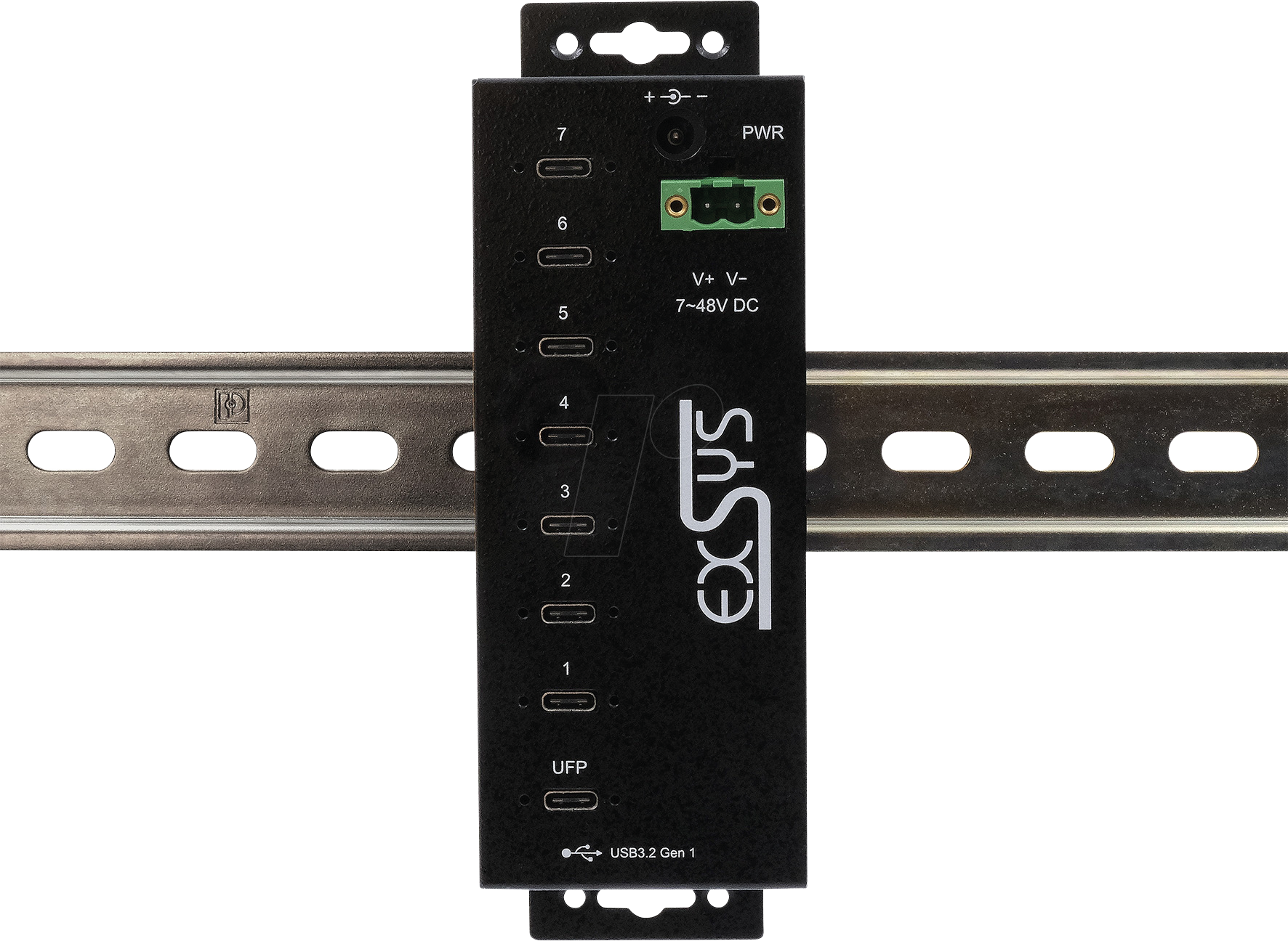 EXSYS EX1537HMVS - USB 3.0 7-Port Industrie-Hub, Managed, 15 kV ESD