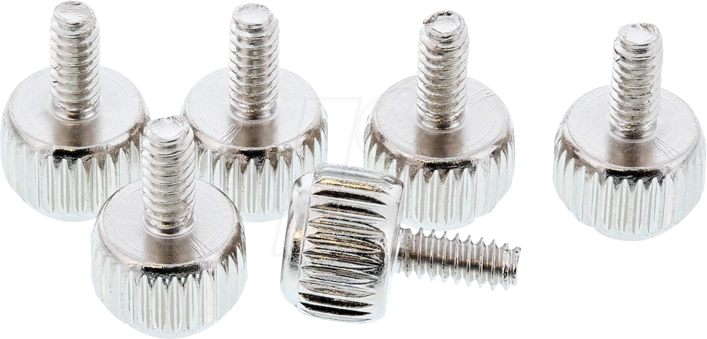 INL 77770A - Rändelschrauben, 6er-Pack silber