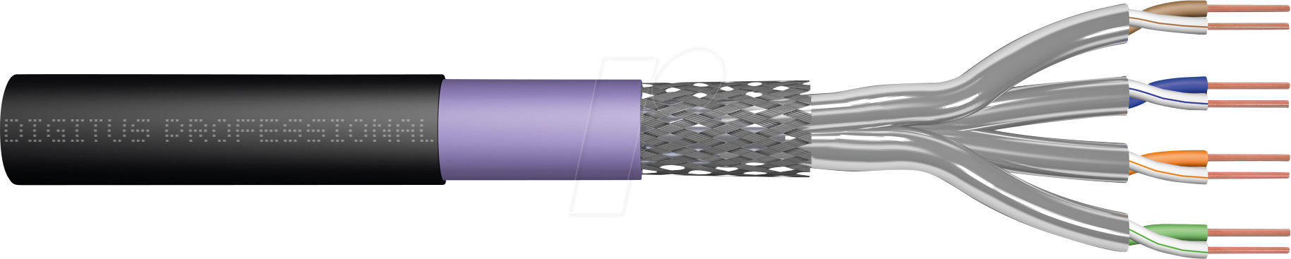 DIGITUS D1741V1O - Cat.7 S/FTP Erdverlegekabel, 100 m, Simplex, PE