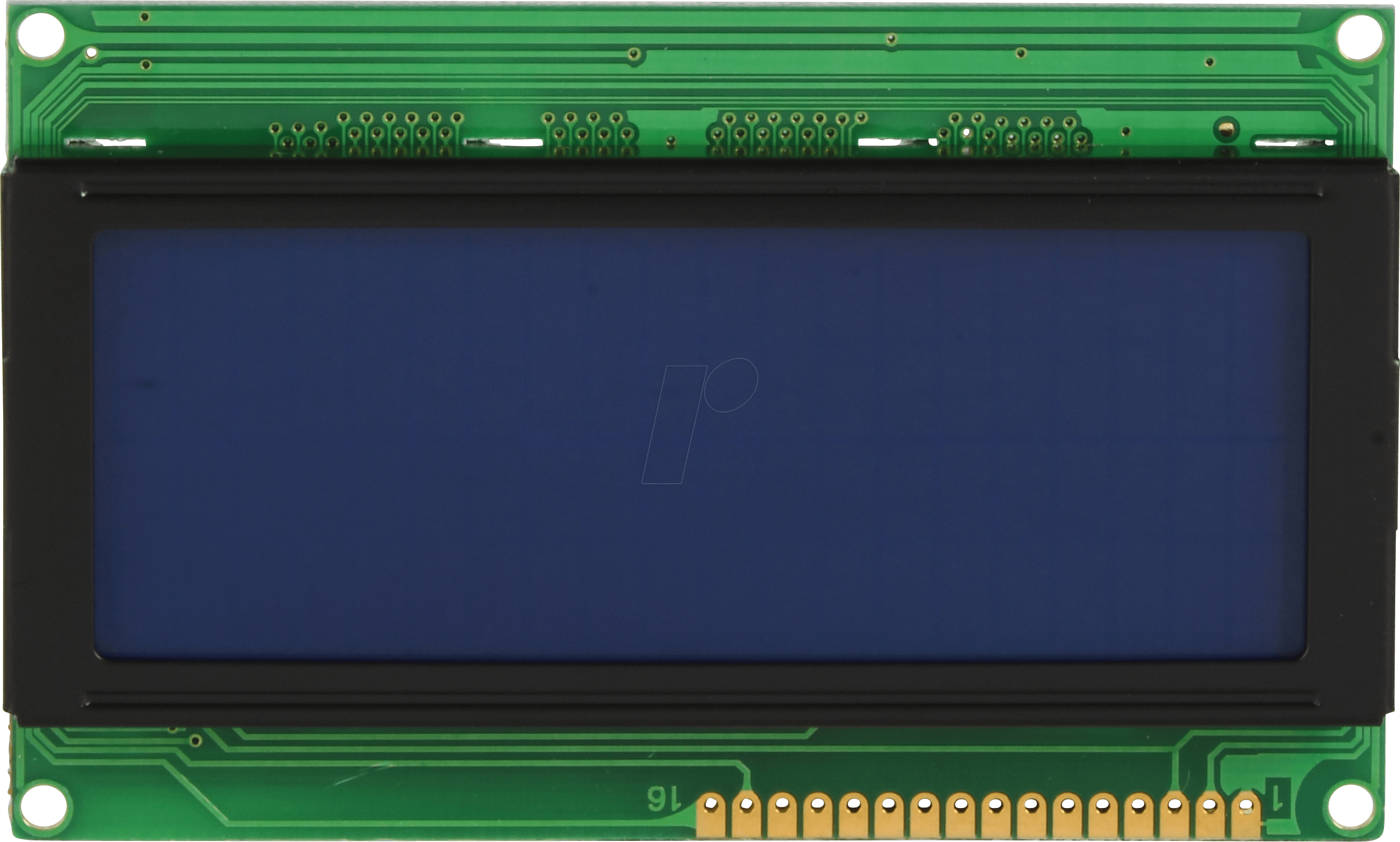 LCD-PM 4X20-6 B - LCD-Modul, 4x20, H:6,4mm, bl/ws, m.Bel.
