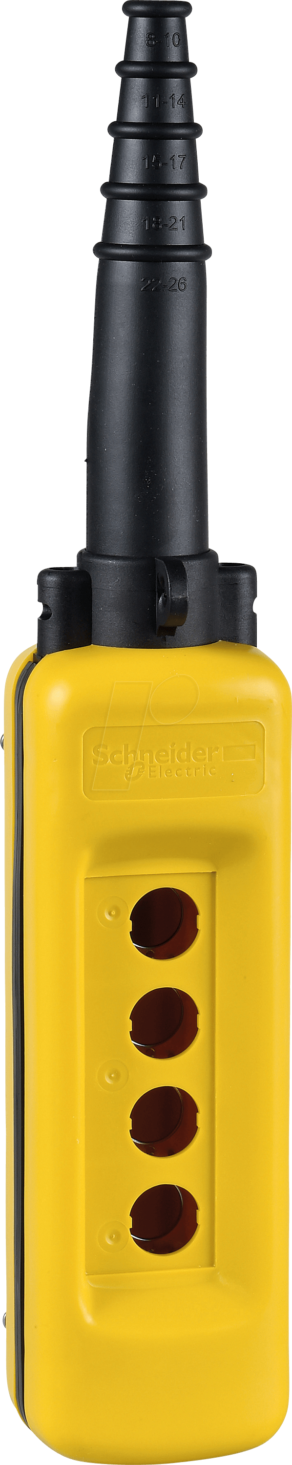 XACA04 - Leergehäuse für Hängetaster, 4 vertikale Bohrungen