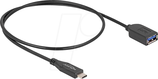 DELOCK 60568 - USB 10 Gb/s Kabel, C Stecker auf A Buchse, koaxial, 50 cm
