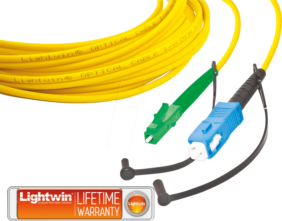 Thumbnail - LSP-09 LCA-SC05 - Simplex LWL Patchkabel, SM OS2, LC/APC - SC, 0,5 m