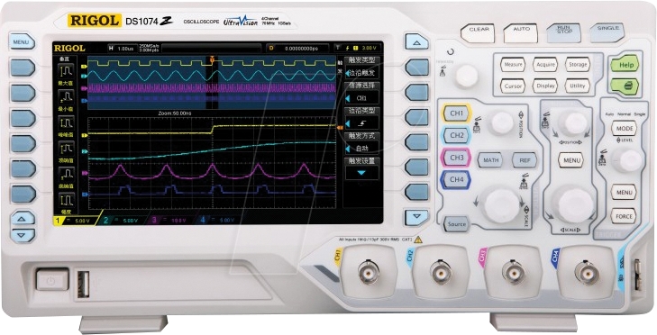 RIGOL DS1074Z-S+ - Digital-Speicher-Oszilloskop, 70 MHz, 4 Kanäle, ARB-Generator