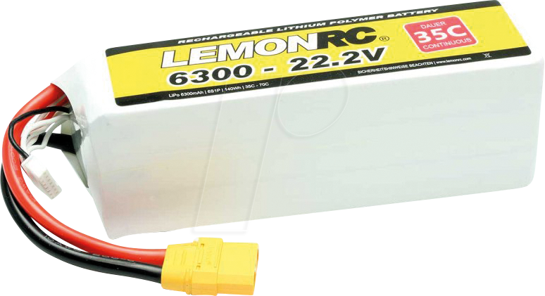 LRC 6S 6300 - LiPo Akku LEMONRC 6300 - 22.2V (35C)