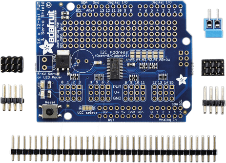 DEBO SHD MOTOR - Entwicklerboards Shield - Servo, 16 Kanal, 12 Bit, PCA9685