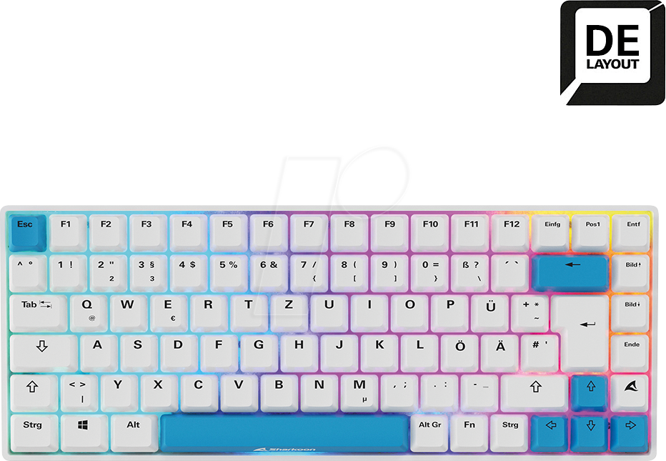 Thumbnail - SHARK SGK50S3PBT - Gaming-Tastatur, USB, RGB, PBT, Hot Swap