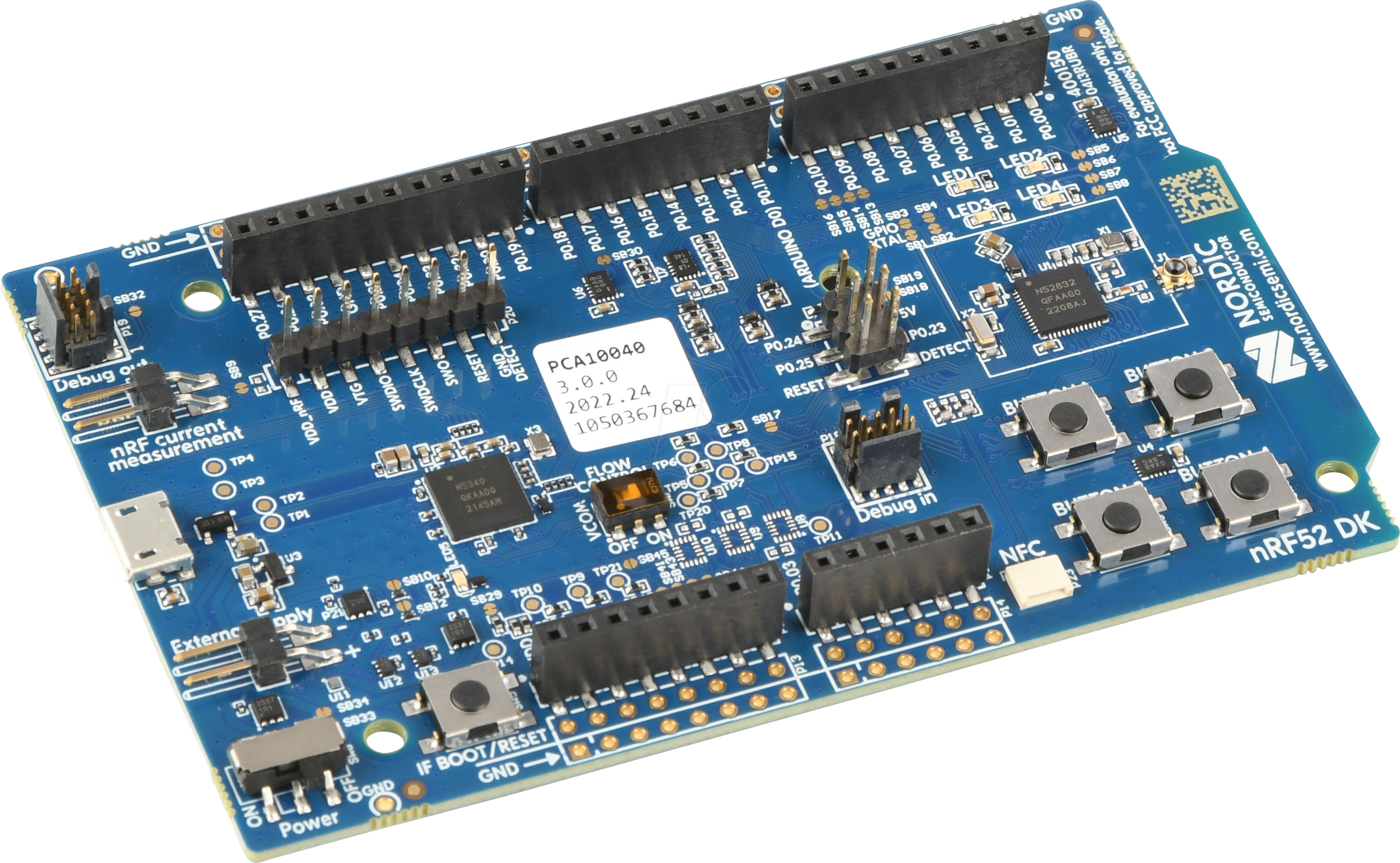 NSC NRF52-DK - Bluetooth LE/Mesh, NFC Entwicklungsboard