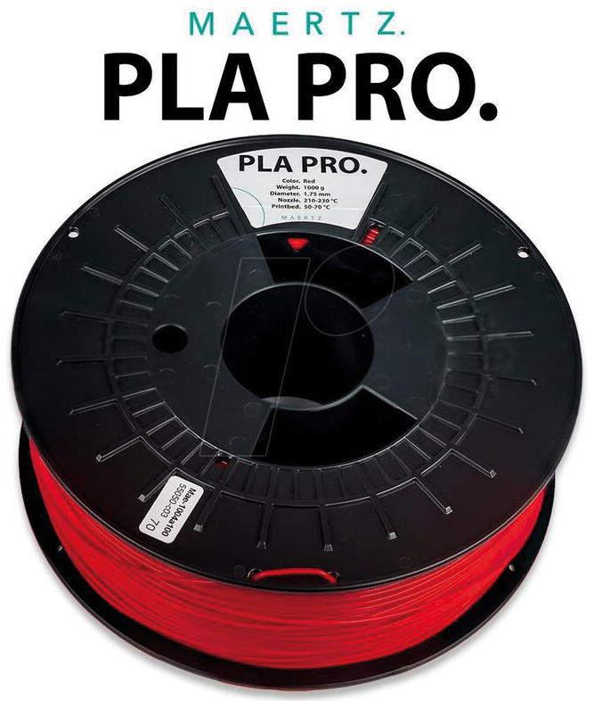 PMMA-1009-004 - Filament, PLA Pro Rot 1,75 mm, 1 kg