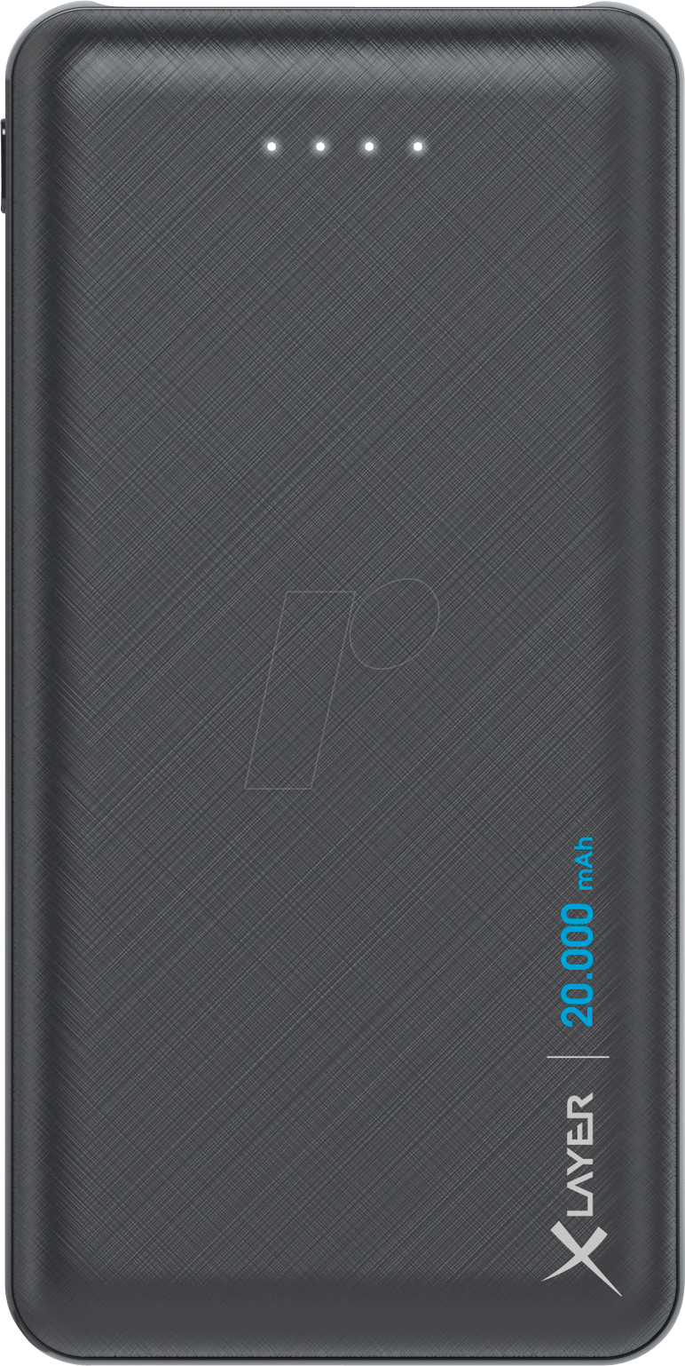 XLAYER 217283 - Powerbank, Micro, Li-Po, 20000 mAh, USB-C, schwarz