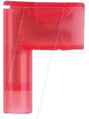 WE F6131485 - Winkel Flachsteckhülsen - 4,8x0,5, 0,5 … 1,5 mm², rot, easy crim