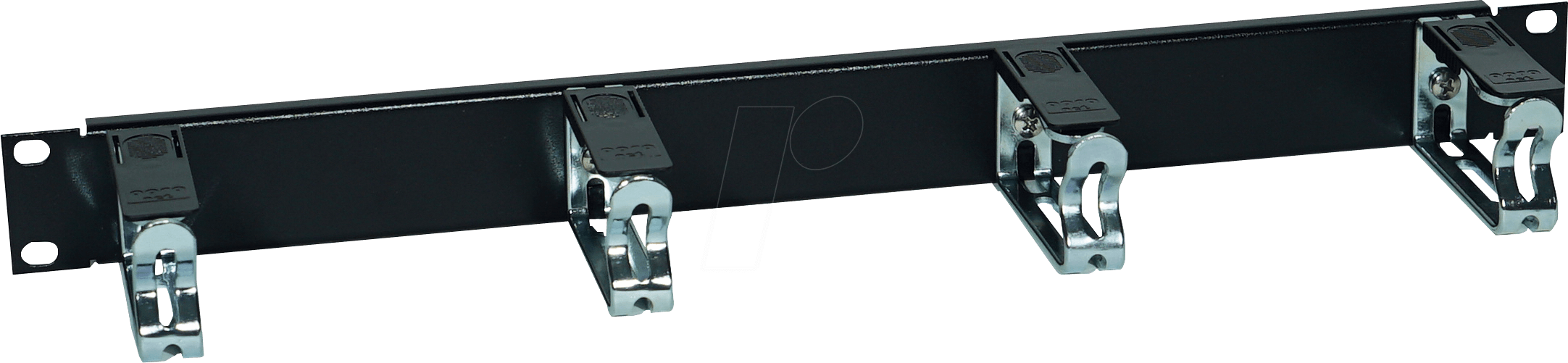 APRA 213-145-42 - 19'' 1HE Kabelführungspanel, 4 Bügel, RAL 9005