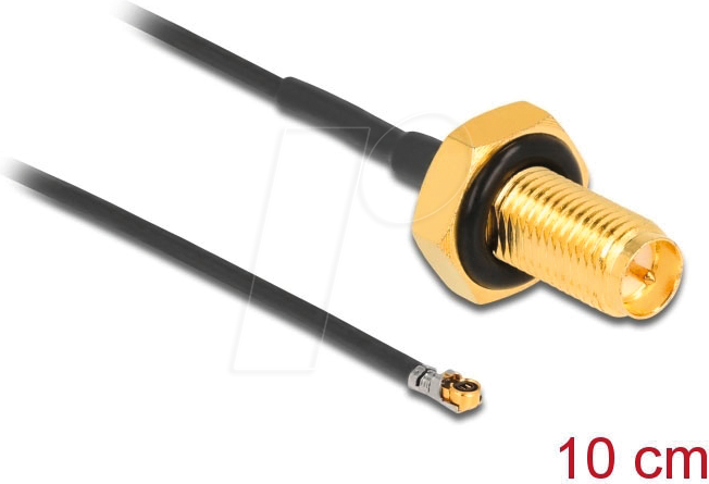 Thumbnail - DELOCK 12655 - MHF® 4L LK Stecker zu RP-SMA Buchse 10 cm, geschützt