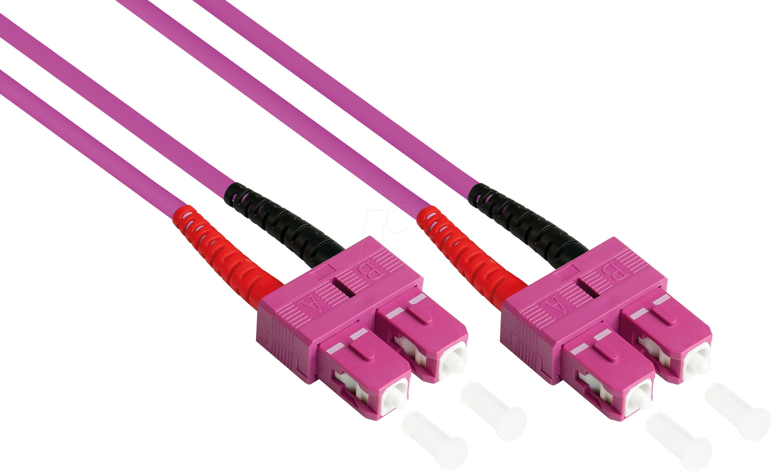 GC LW-8075SC4 - Patchkabel LWL Duplex OM4 50/125µ SC/SC, 7,5 m, violett