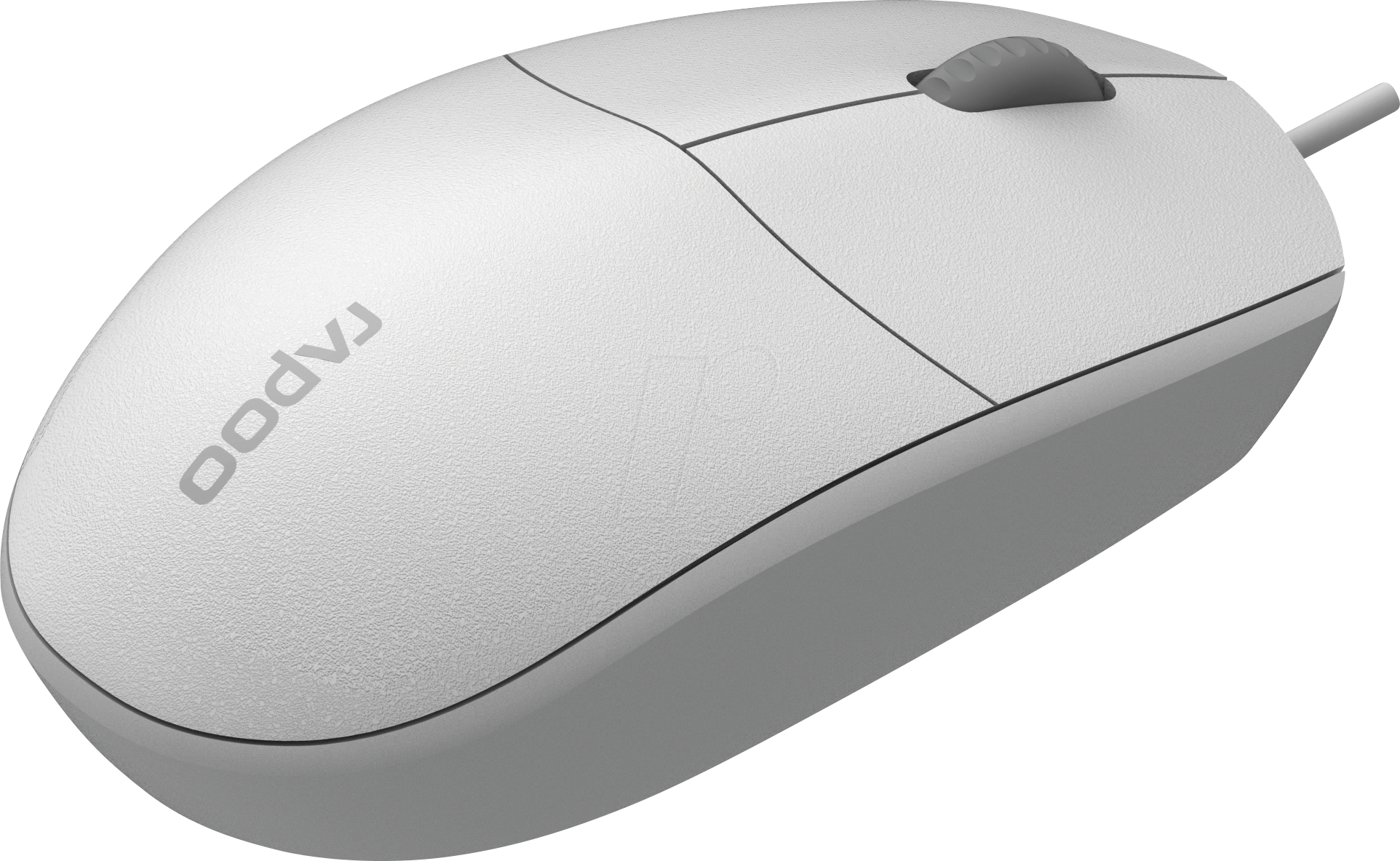 RAPOO N100 WS - Maus (Mouse), Kabel, USB, weiß