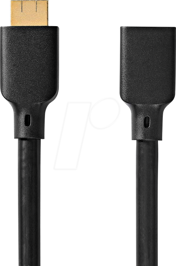 Thumbnail - N CVGB35090BK20 - HDMI Stecker > HDMI Buchse, 8K@60Hz, Schwarz, 2.00m