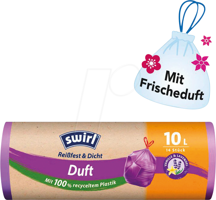 SWIRL 7239 - Swirl Müllbeutel, Duft, 14 Stk, 10 Liter