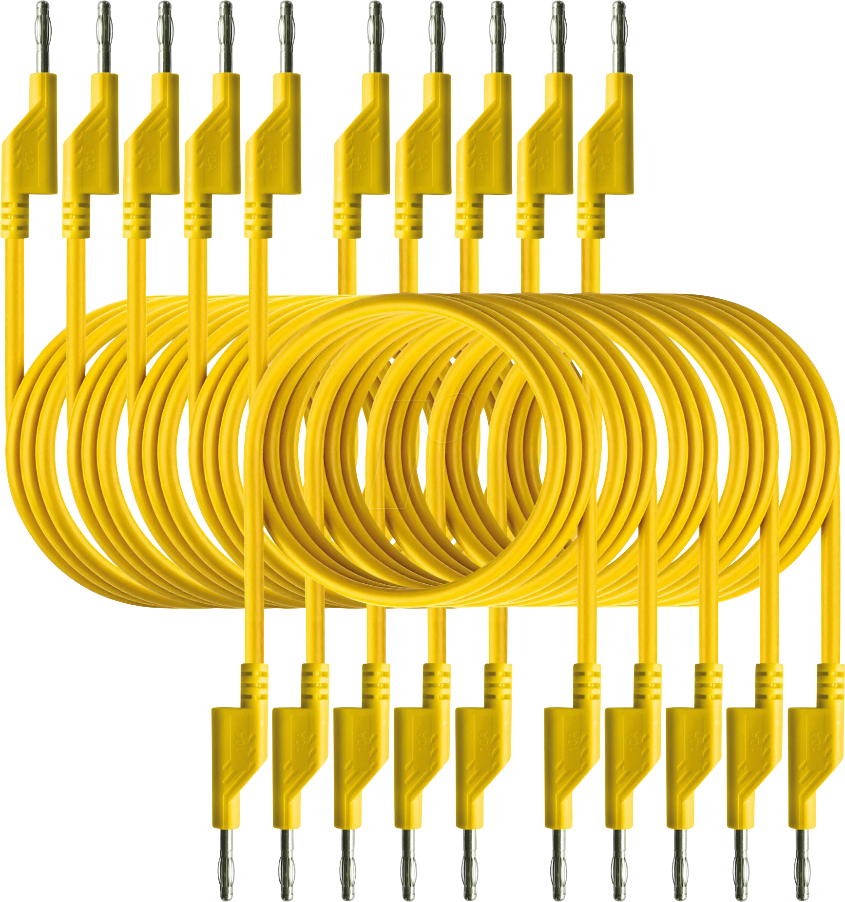 PEAKTECH 7048GB - Messleitung, 0,75 m, gelb, stapelbar
