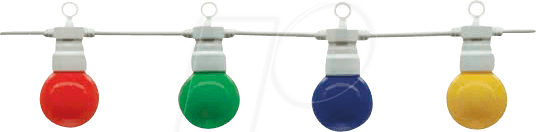 Thumbnail - OPT OT5095 - LED-Lichterkette, 20 Leuchtmittel, bunt, 10 m, weiß