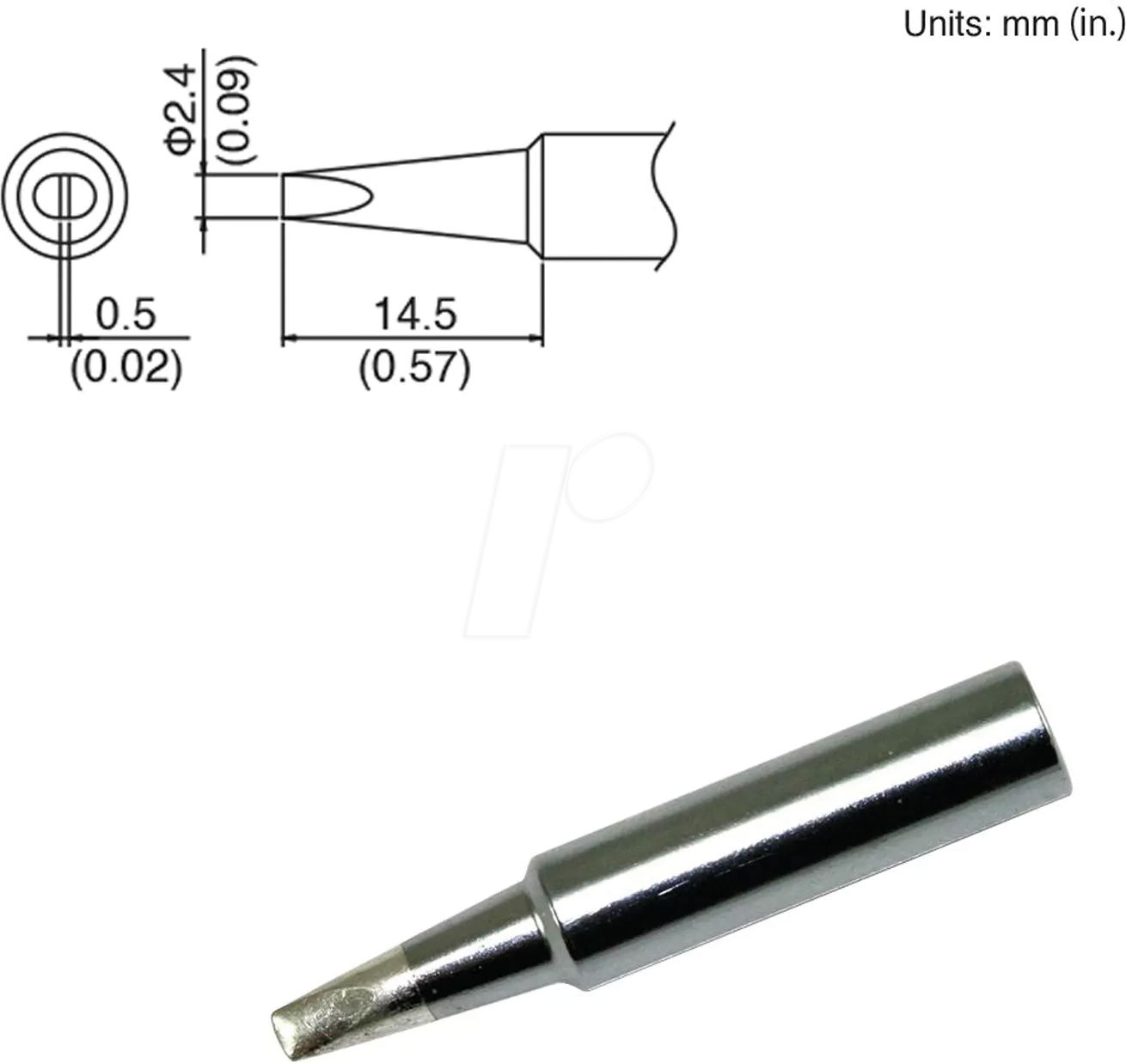 HAK T18-D24 - Lötspitze T18-D24, 2,4 mm, meißel