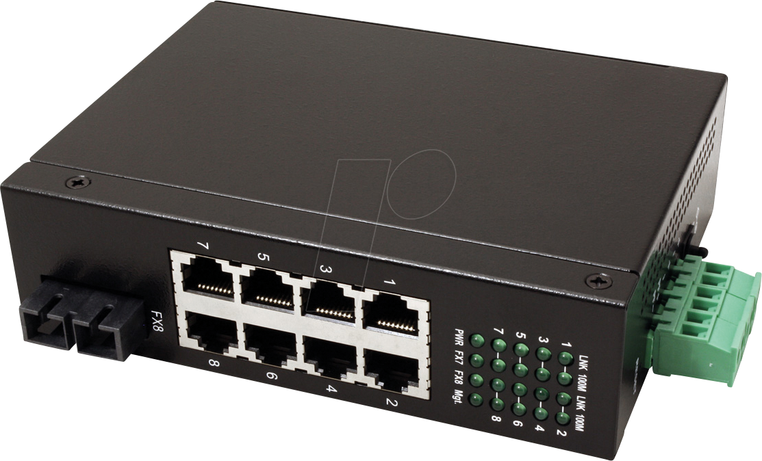 ROLINE 21131152 - Switch, 8-Port, Fast Ethernet, RJ45/SC