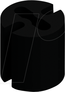 FIS MAH 405 - Abstandshalter für 3+5 mm LEDs, Ø 4,7 x 5,0 mm, PVC, schwarz