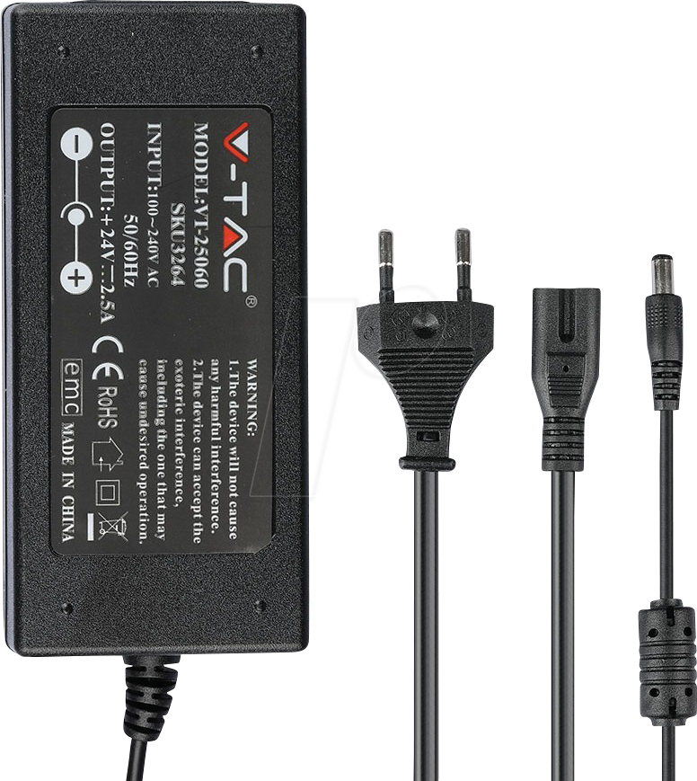 VT-3264 - Steckernetzteil, 60 W, 24 V, 3,5 A