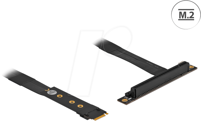 DELOCK 64134 - Konverter M.2 Key M > PCIe x16, gewinkelt, 20 cm