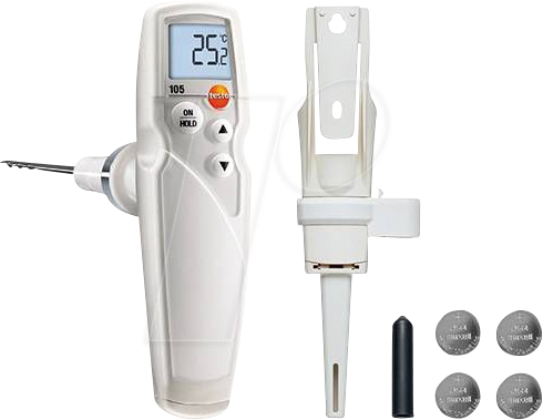 TESTO 0563 1054 - Einhand-Thermometer testo 105 mit Gefriergut-Messspitze, HACCP