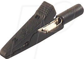 MA 1 S SW - Miniatur-Abgreifklemme, 2 mm, verzinnt, schwarz