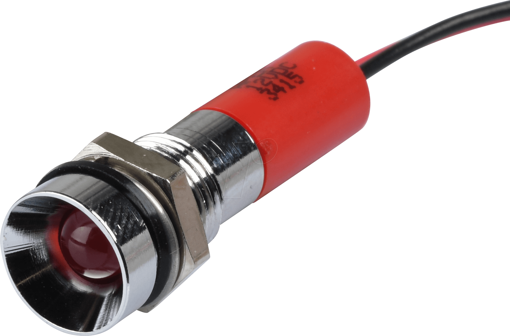 APM Q8R3C R12E - LED-Signalleuchte, rot, 12 V, Ø 8 mm, vertieft, bedrahtet